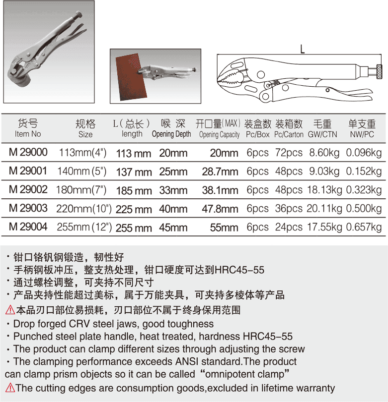 工業(yè)級圓口帶刃大力鉗(圖1)