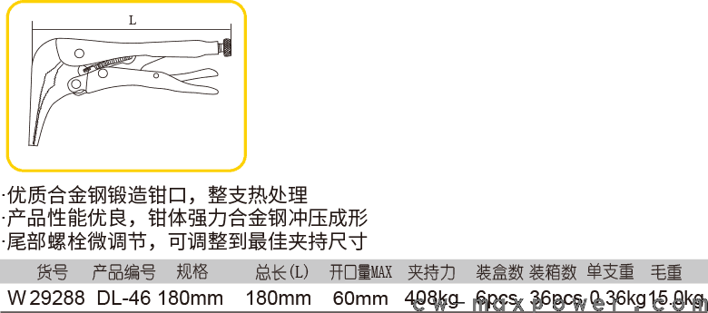 彎嘴大力鉗(圖1)